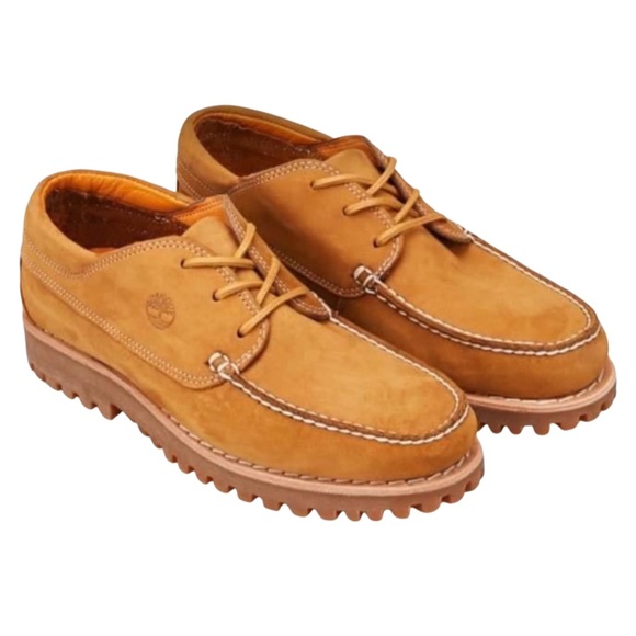 TIMBERLAND • Jackson’s Landing Oxford Wheat Nubuck Loafers MocToe Shoes - Picture 7 of 9